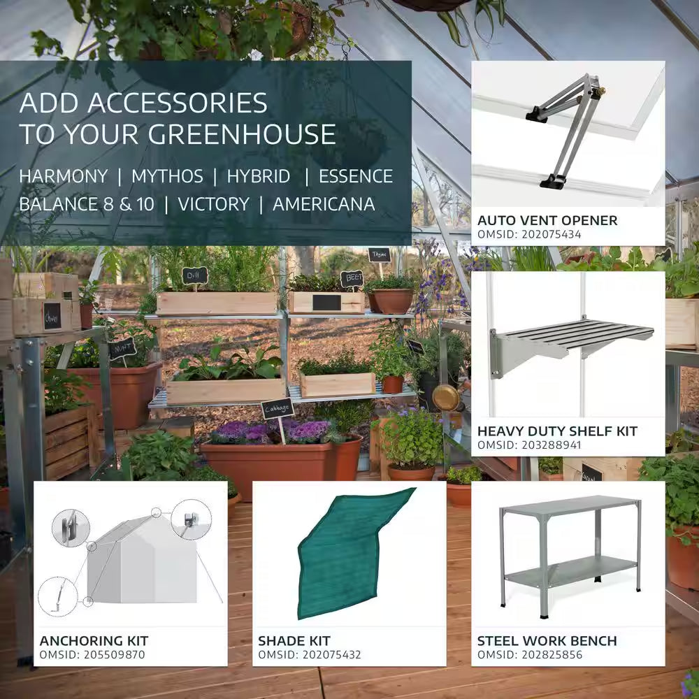 Harmony 6 Ft. X 6 Ft. Silver/Clear Polycarbonate DIY Greenhouse Kit