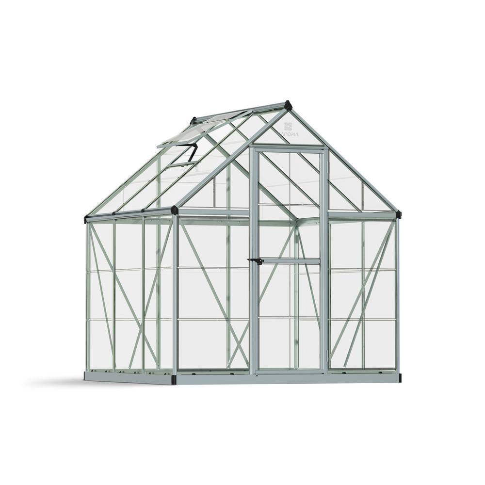 Harmony 6 Ft. X 6 Ft. Silver/Clear Polycarbonate DIY Greenhouse Kit